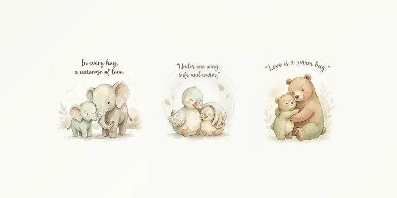 Cute Watercolor Love Quote Illustrations generated by undefined