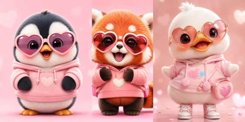 Cute Kawaii Character Portraits generated by undefined
