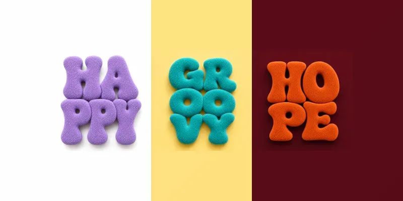 Retro 3D Texts generated by undefined