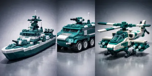 Lego Military Objects Studio Renders generated by chatgpt-image