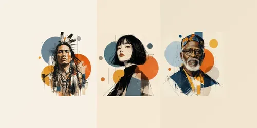 Abstract Editorial Portraits generated by chatgpt-image