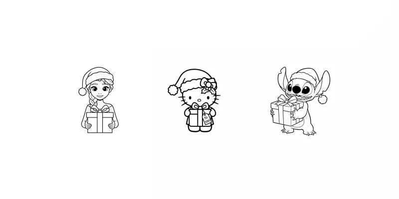 Christmas Coloring Pages For Kids generated by undefined