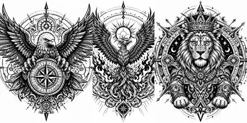 Tribal Blackwork Emblem Generator generated by chatgpt-image
