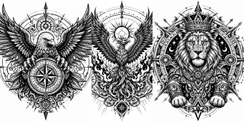 Tribal Blackwork Emblem Generator generated by undefined