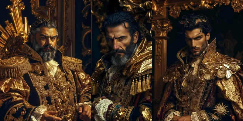 Gilded Baroque Portraits generated by undefined