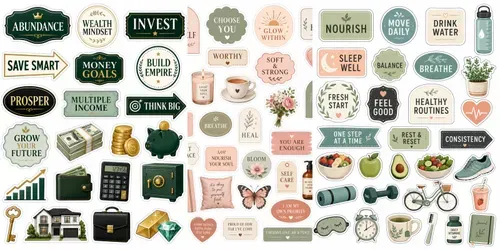 Vision Board Kit Cutout Sheets generated by chatgpt-image