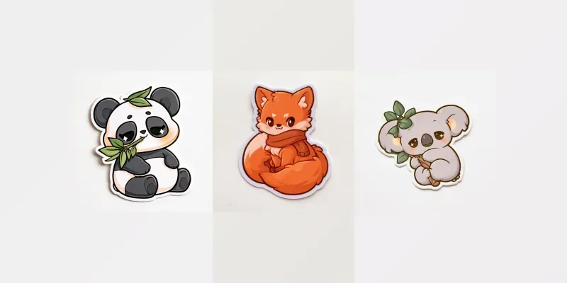 Kawaii Wildlife Sticker Generator