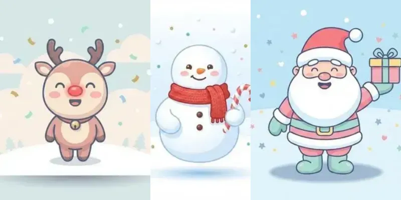 Cute Christmas Cartoon Character Packs generated by undefined