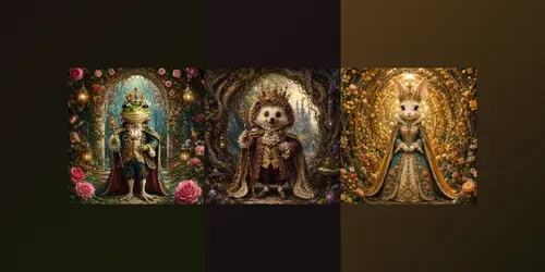 Whimsical Royal Creature Portraits generated by chatgpt-image