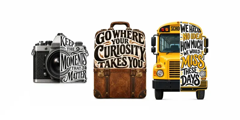 Split Object Typography Posters