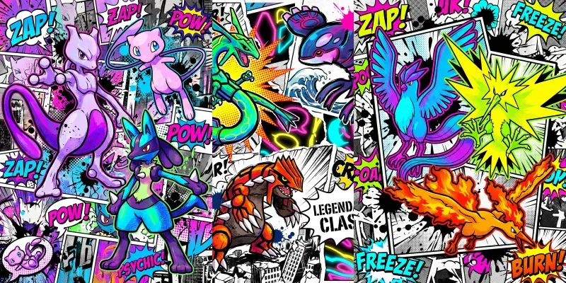 Highcontrast Popart Ink Splatters generated by undefined
