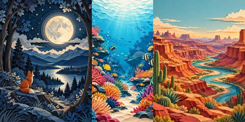 Paper Cut Layered World Visuals
