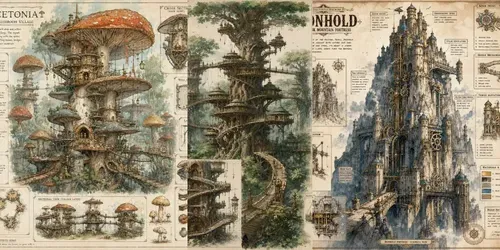 Fantasy Blueprint Worlds Art generated by chatgpt-image