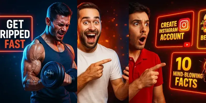 Vibrant YouTube Thumbnails Glowing Effecs