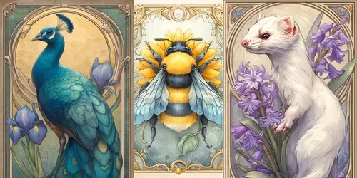 Art Nouveau Animals generated by midjourney