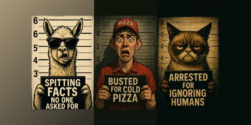 Funny Cartoon Mugshots In Jail generated by undefined