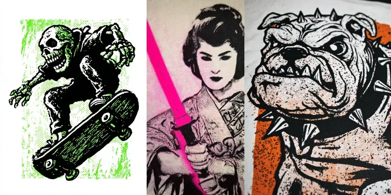 Macro Halftone Screenprint Generator