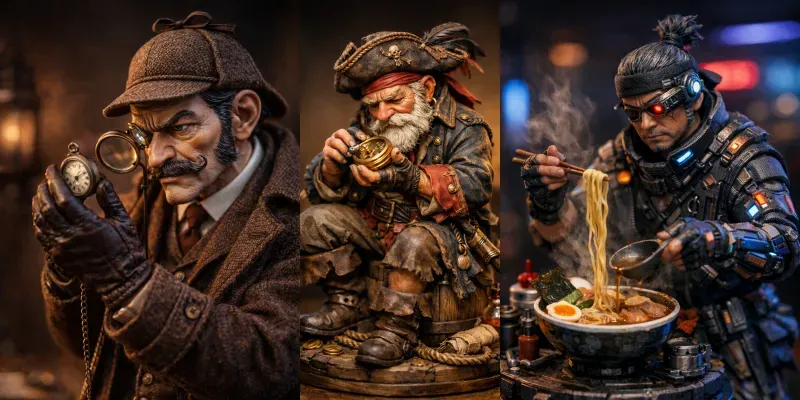 Cinematic Miniature Figurines generated by undefined