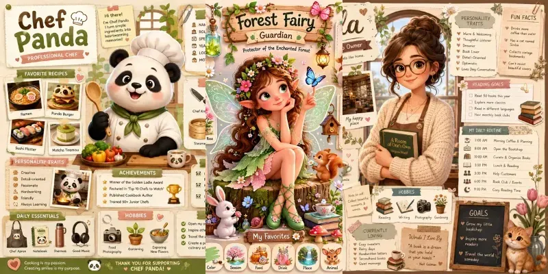 Personalized Character Profile Boards