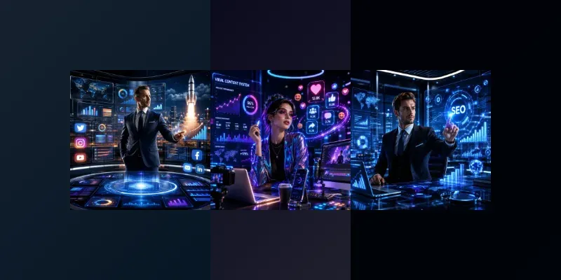 Futuristic Digital Marketing Posters generated by undefined