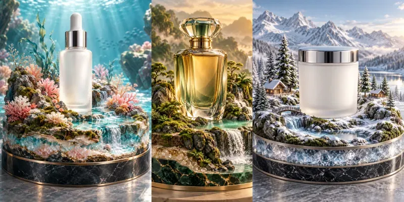 Luxury Miniature Product Dioramas