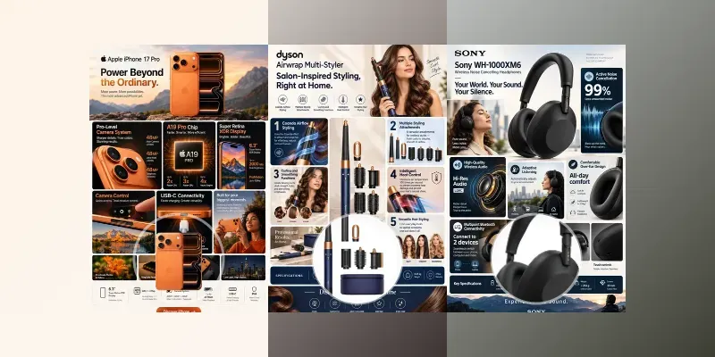 Product Feature Infographic Posters