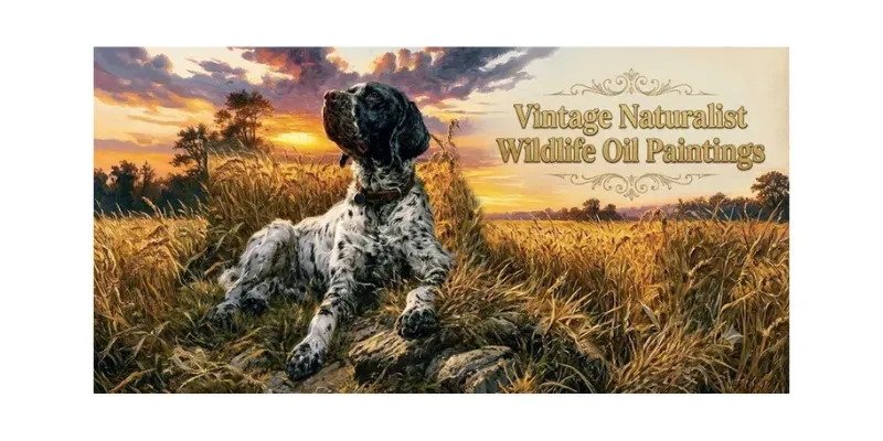 Vintage Naturalist Wildlife Oil Paintings generated by undefined