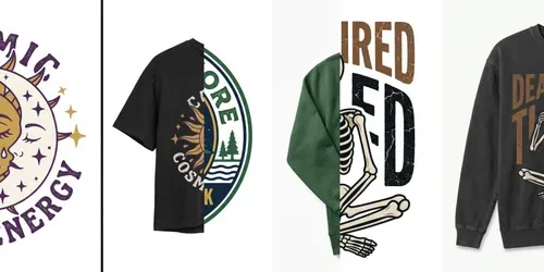 Splitscreen Apparel Mockup Vectors generated by gemini-image