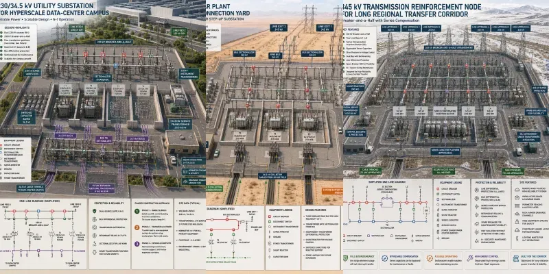 Highvoltage Substation Grid Yards generated by undefined
