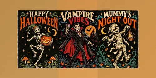 Vintage Halloween Character Posters generated by chatgpt-image