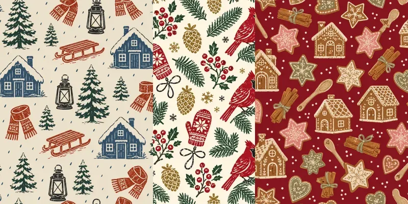 Nordic Christmas Wrap Patterns generated by undefined