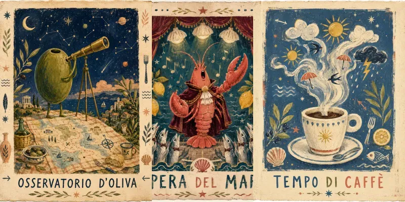 Whimsical Mediterranean Poster Generator generated by undefined