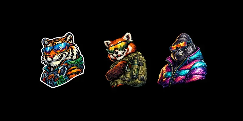 Premium Adventure Mascot Sticker Art generated by undefined