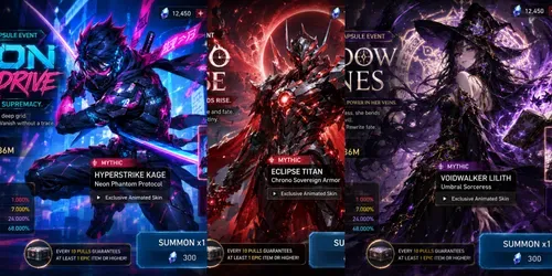 Premium Anime Gacha Banner Game Stores generated by chatgpt-image
