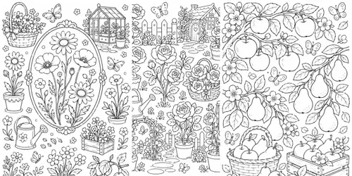 Vintage Botanical Coloring Pages For Kids generated by chatgpt-image
