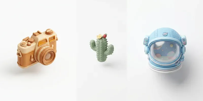 3D Clay Icon Style generated by undefined