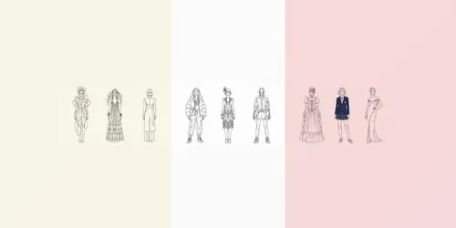 Minimalist Trio Fashion Line Art generated by gemini-image