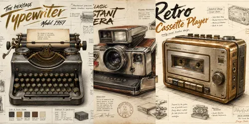 Retro Sketch Product Poster Generator generated by chatgpt-image