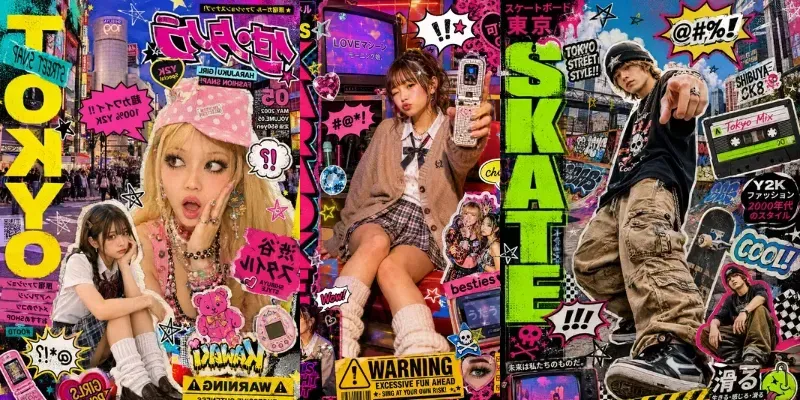 Y2k Harajuku Maximalist Collages generated by undefined