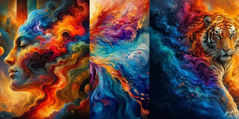 Abstract Vibrant Dream Art generated by undefined