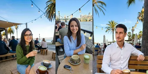 Photos With Style In Cafes generated by gemini-image