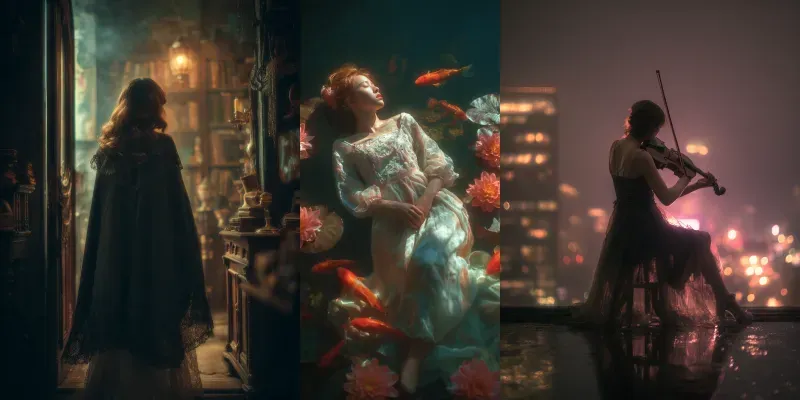 Dreamy Romantic Cinematic Scenes generated by undefined