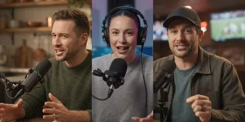 Viral Podcast Talk Clips generated by veo