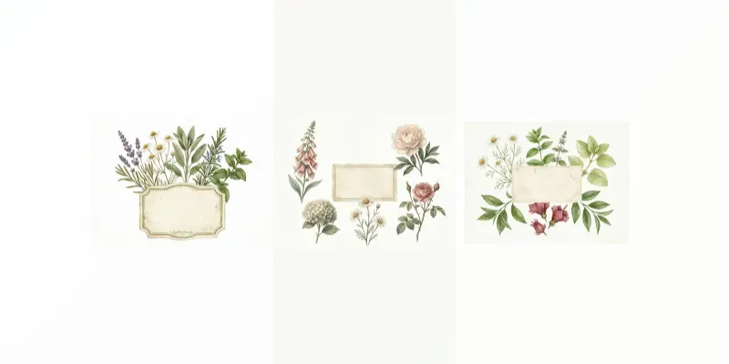 Vintage Herbarium Watercolor Clipart generated by undefined