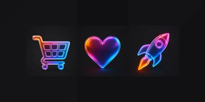 3D Glassmorphism Icons generated by undefined