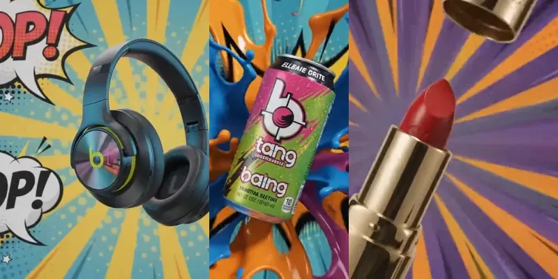 Pop Art Product Ad Videos generated by undefined