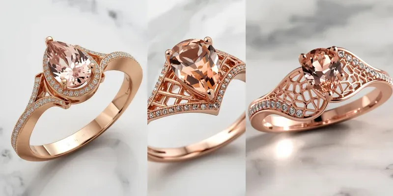 Luxury Parametric Rose Gold Ring Studios generated by undefined