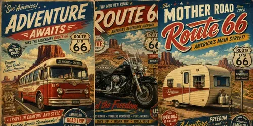 Route 66 Retro Adventures generated by chatgpt-image