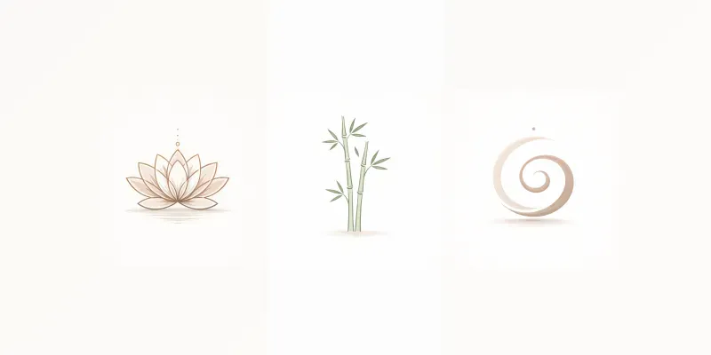 Minimalist Zen Symbol Illustrations generated by undefined