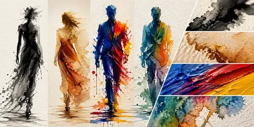 Faceless Ink Walks On Paper Cinematics generated by veo